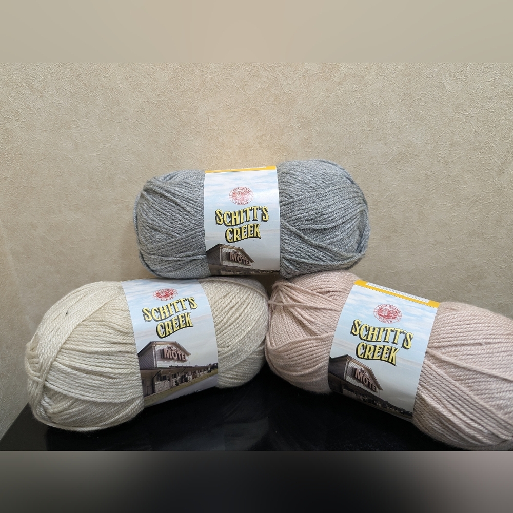 Lion Brand Schitt's Creek Yarn-A Little Blush or Johnny Suit Gray or Rose Apoth